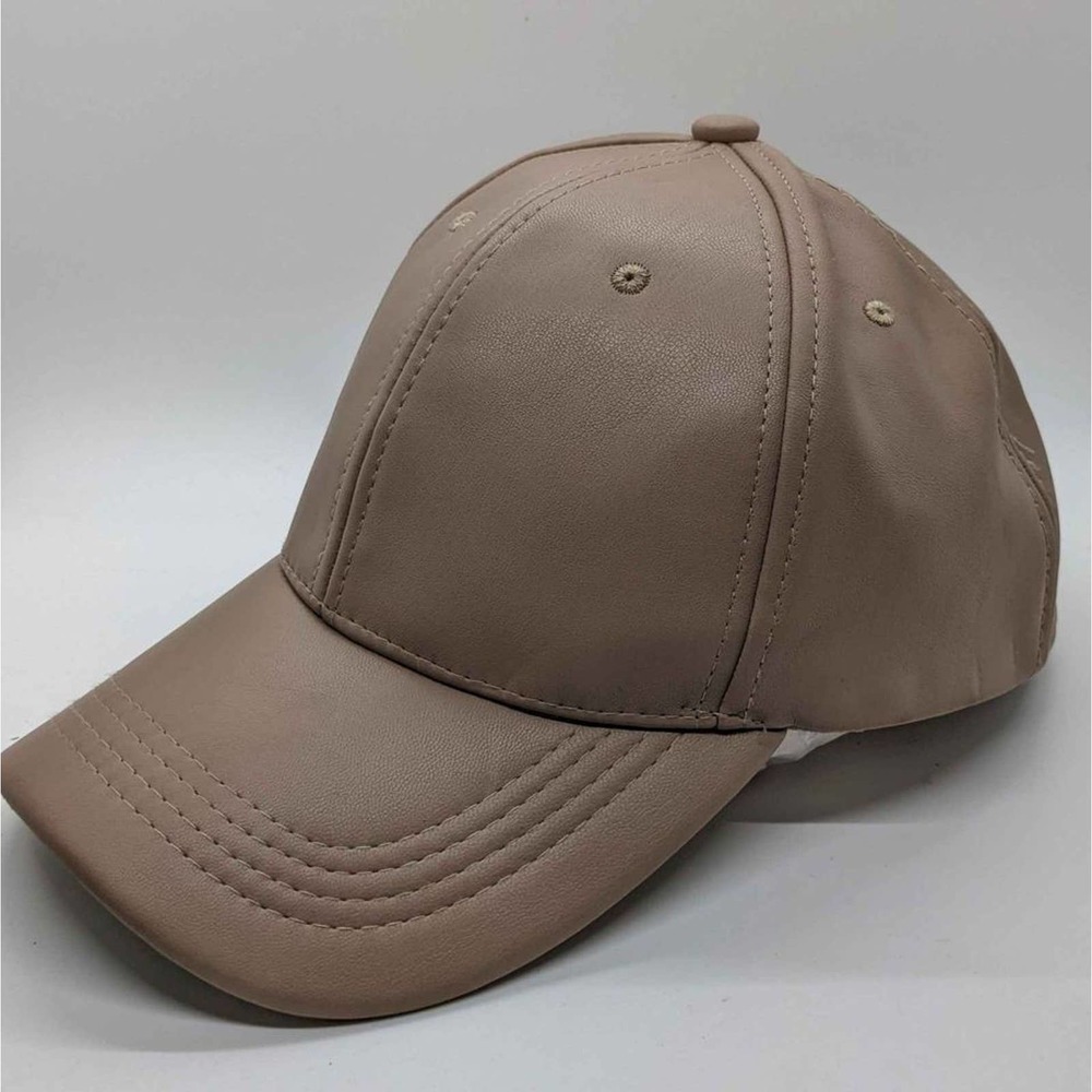 Faux Leather Cap Hat
